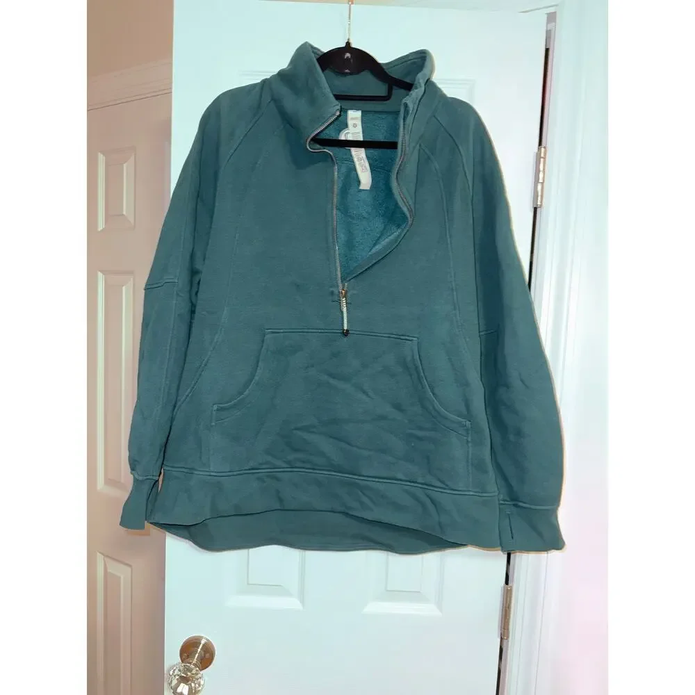 Lululemon green quarter zip sweater size xl/xxl